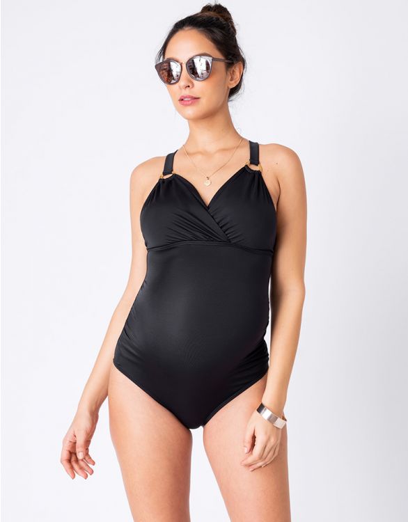 Black Maternity And Nursing One-Piece Swimsuit ($59)