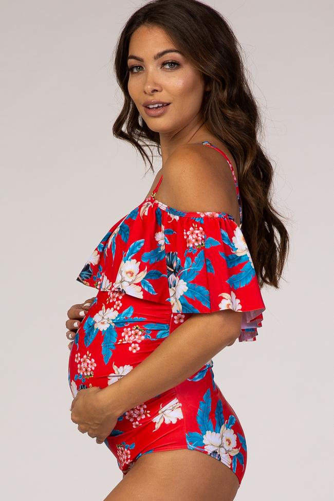 Off-The-Shoulder Maternity Swimsuit ($46)