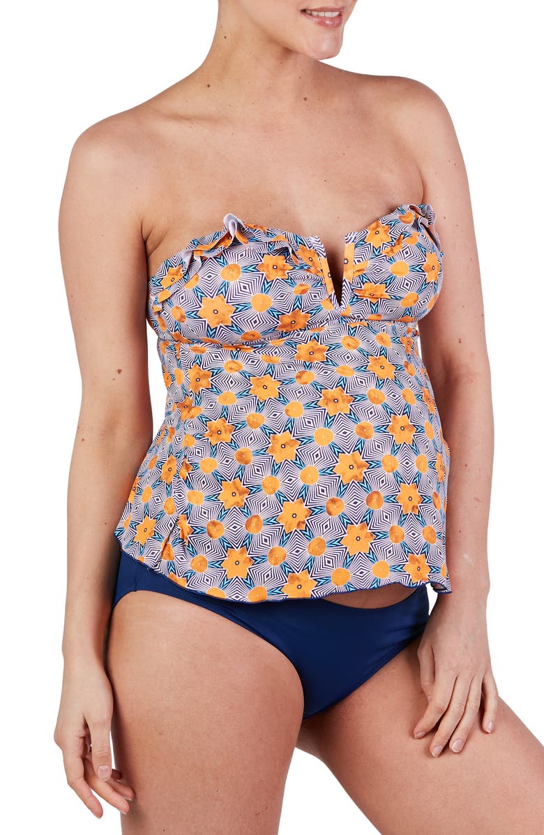 Removable Strap Tankini Maternity Swimsuit ($105)