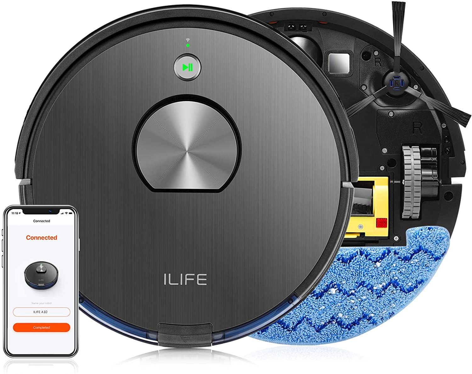 ILIFE A10 Mopping Robot Vacuum, 2-in-1 Robot Vacuum and Mop
