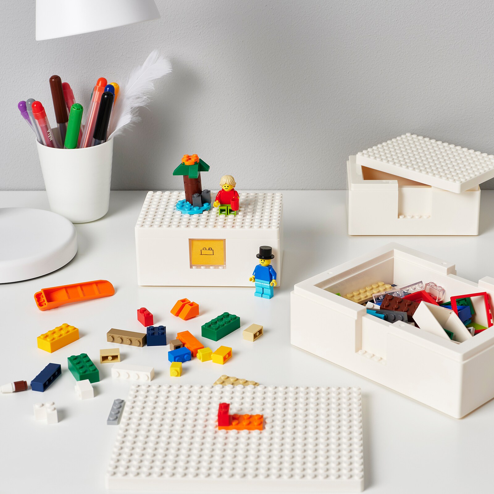 LEGO 3-Tier Drawer Organizer with Baseplate