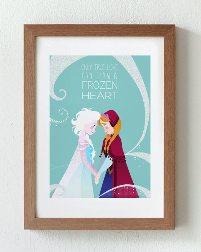 Printable Frozen Poster with Anna and Elsa
