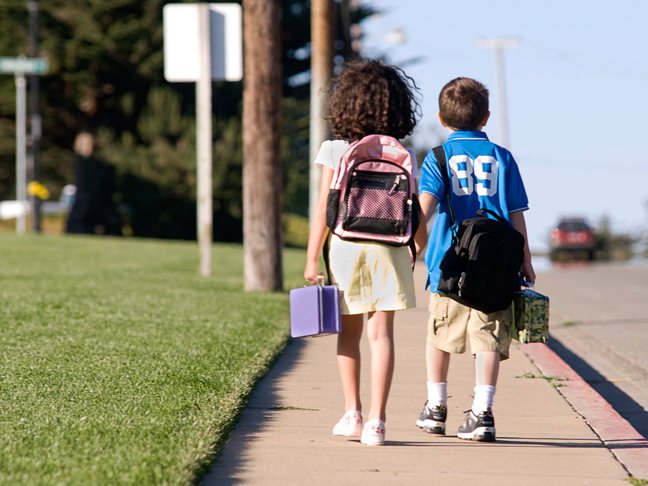 Walking to School Carefree