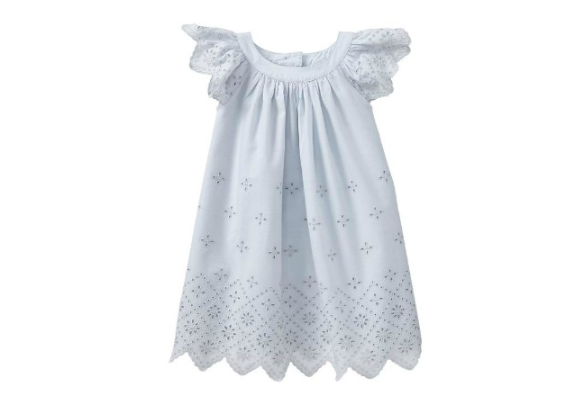 Eyelet Flutter Dress