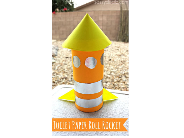 Rocket Toilet Paper Roll Craft