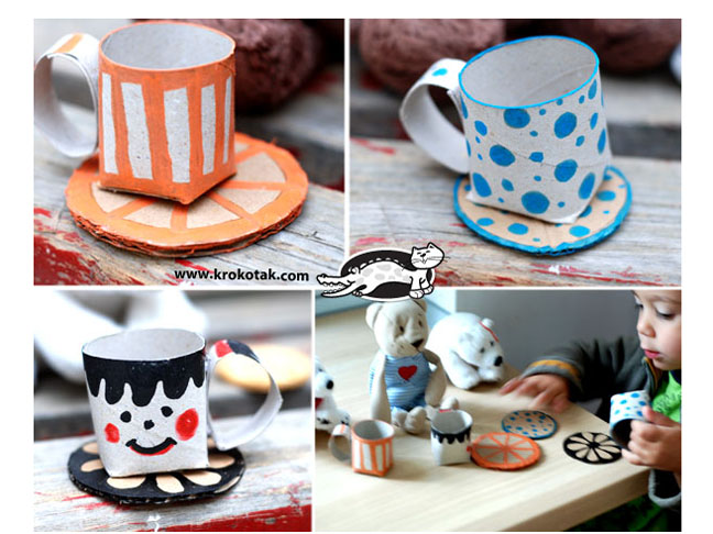 Toilet Paper Roll Teacups