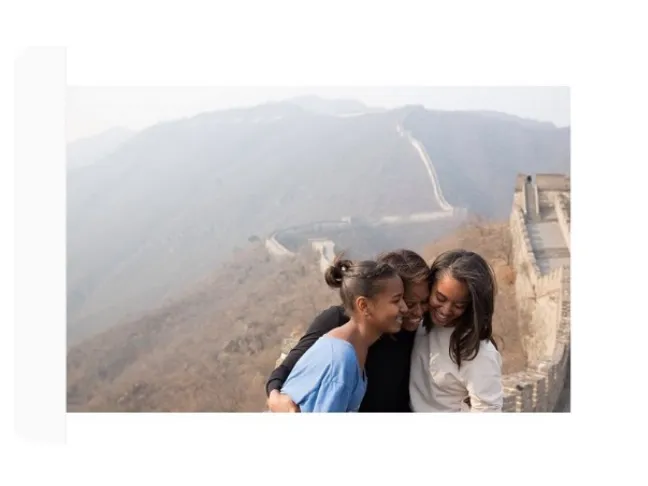 Michelle & Sasha and Malia Obama