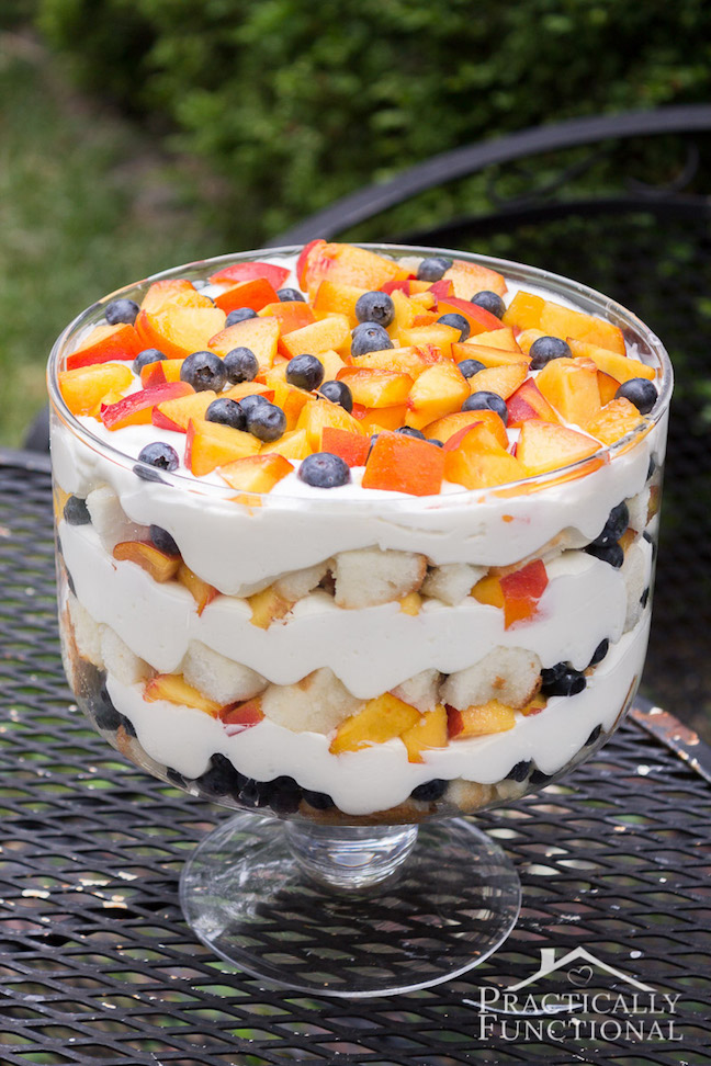 Peach Blueberry Trifle