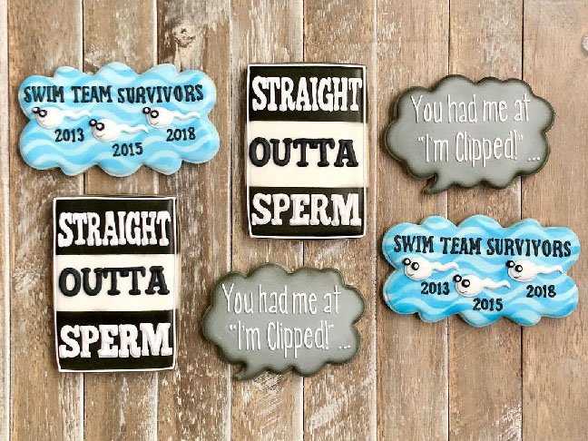 Straight Outta Sperm Vasectomy Cookies