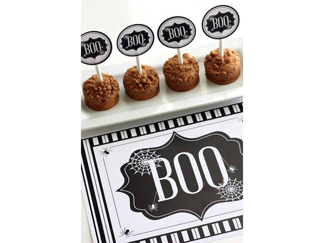 Boo muffin toppers