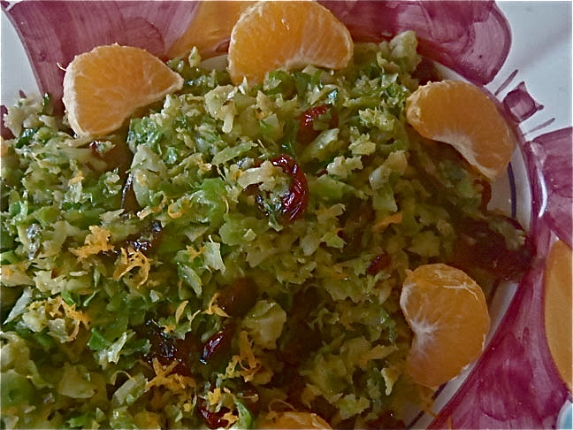 Brussel Sprout-Cranberry Slaw